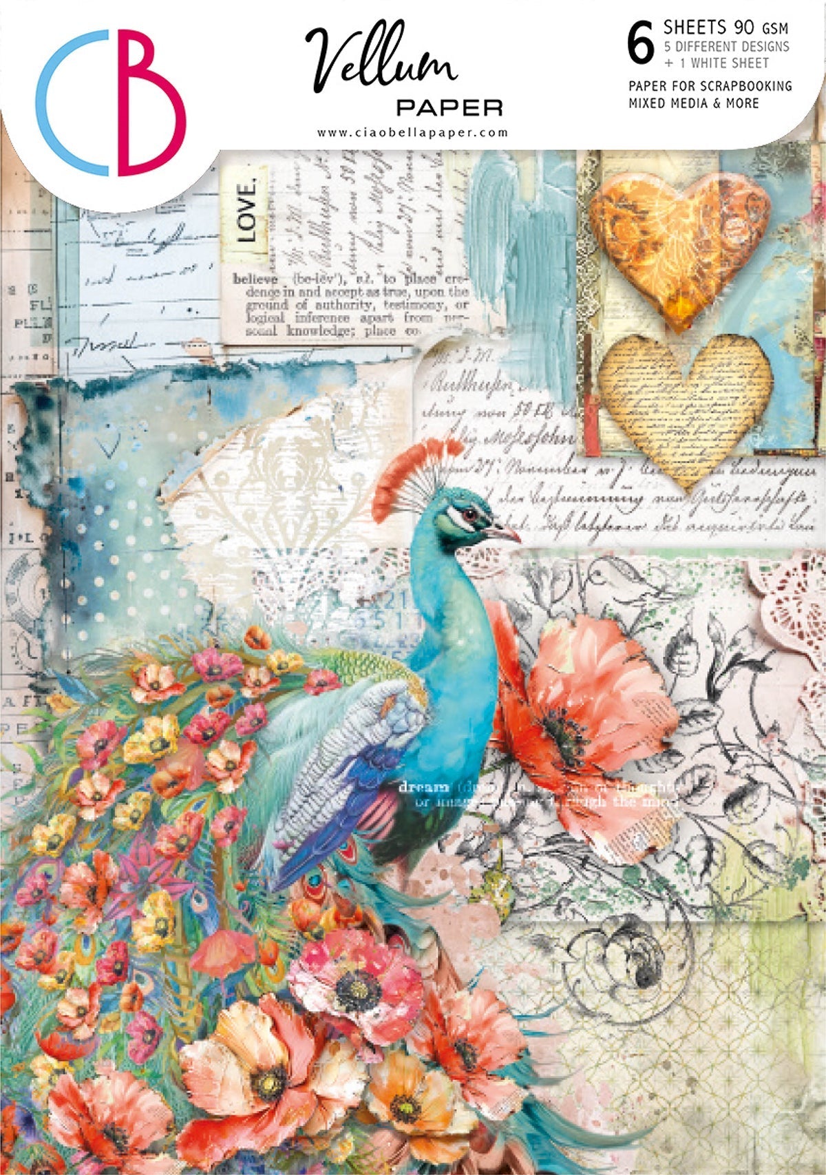 Bloc de papiers à motifs Majestic Dream Vélin A4 6 feuilles/paquet