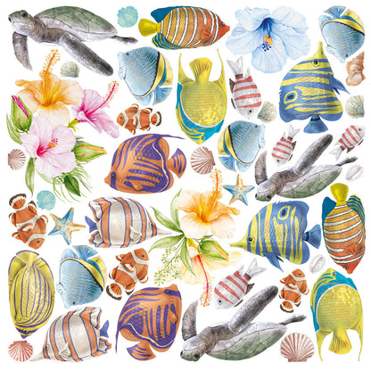 Ciao Bella Vellum Brise d'Été Fussy Cut 6"x6" 6/Paq