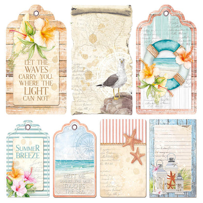 Ciao Bella Vellum Brise d'Été Fussy Cut 6"x6" 6/Paq
