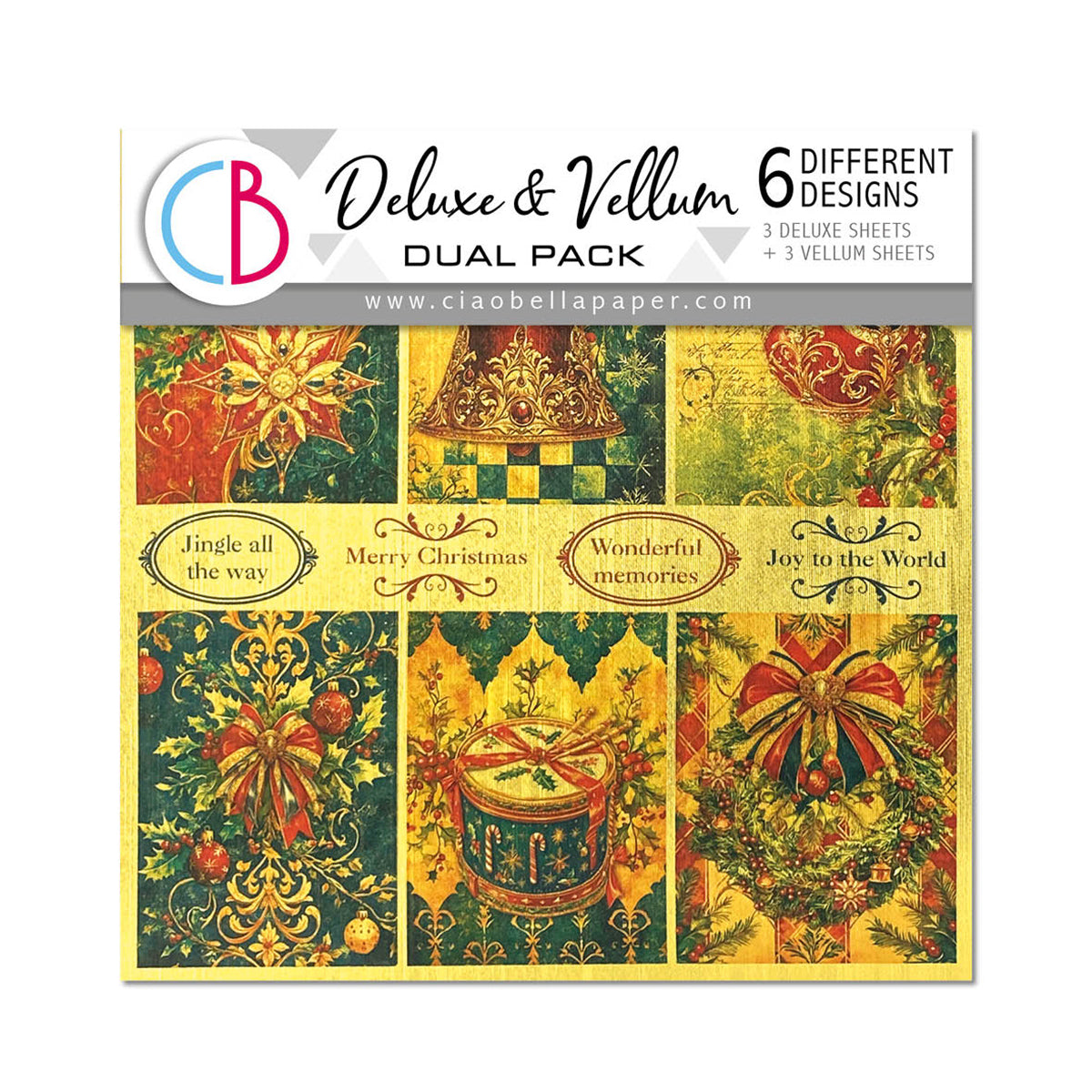 Papier de luxe or et papier vélin double pack assorti 6/paquet Boutique de jouets