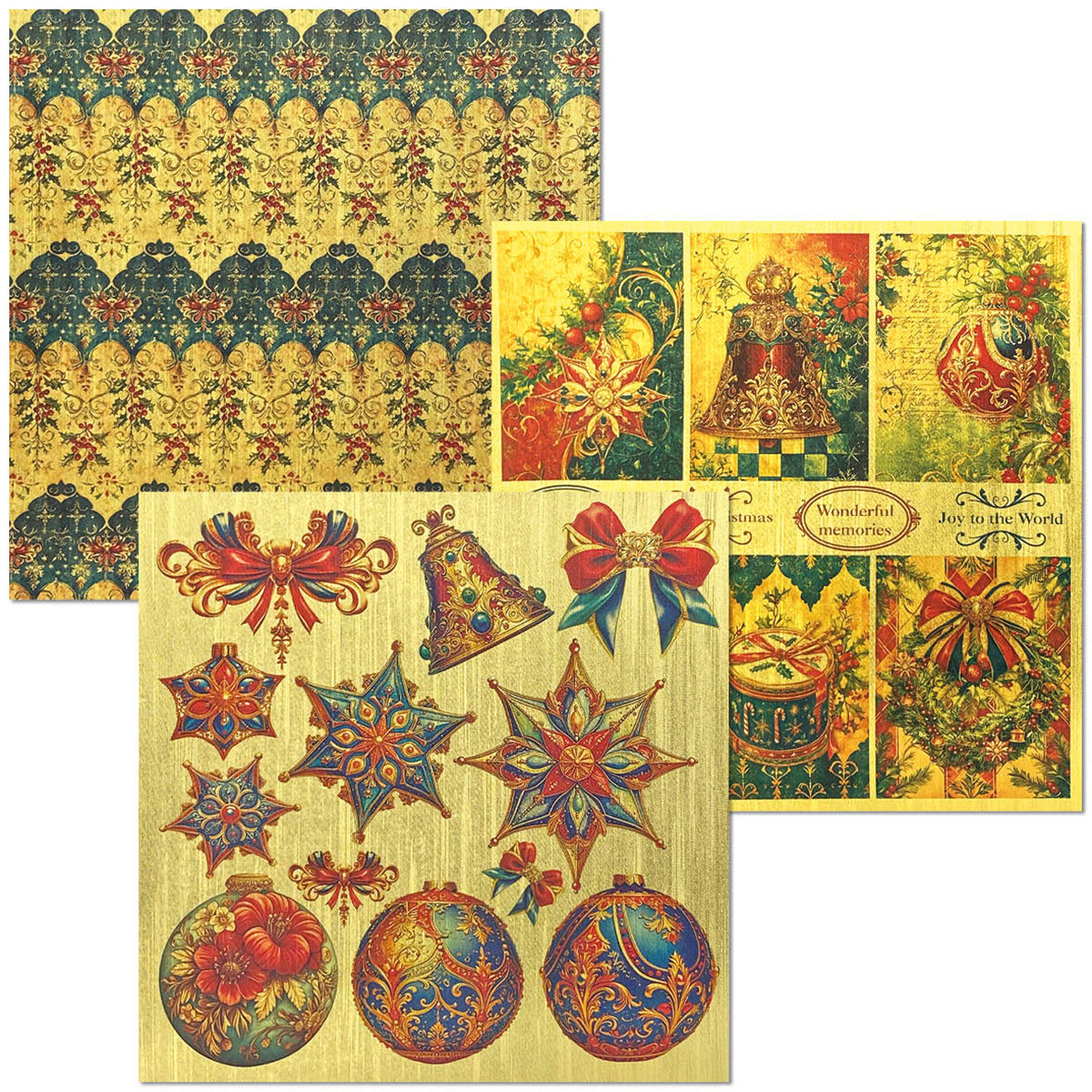Papier de luxe or et papier vélin double pack assorti 6/paquet Boutique de jouets