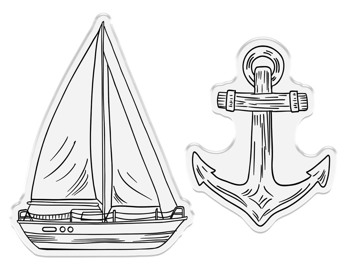 Crafter’s Companion Coastal Collection Stamp & Die - Out at Sea