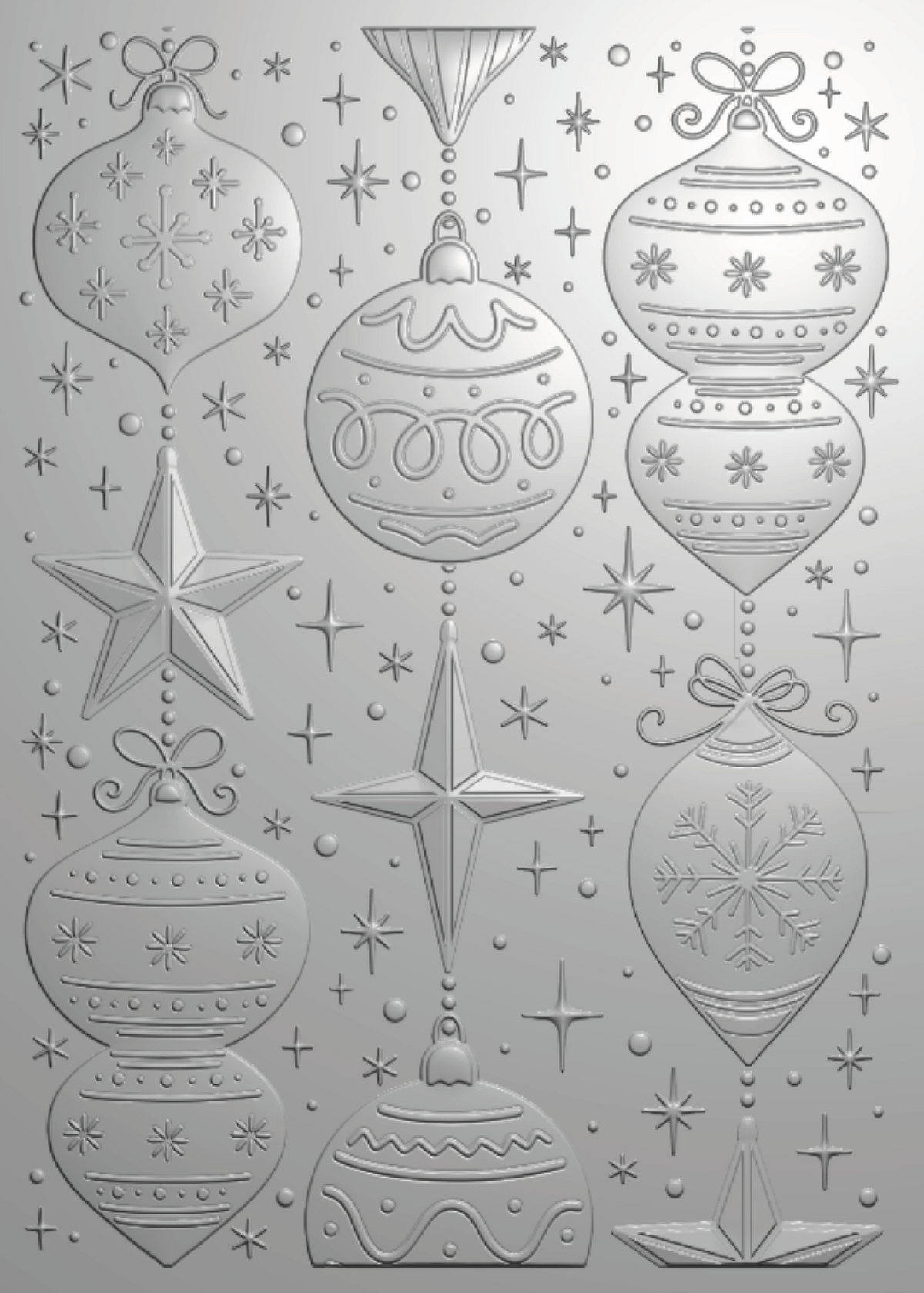 Dossier de gaufrage 3D Crafter’s Companion 12,7 cm x 17,78 cm – Dazzling Baubles