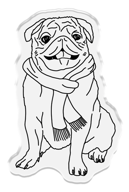 Crafter’s Companion Santa Paws Stamp and Die - Pug