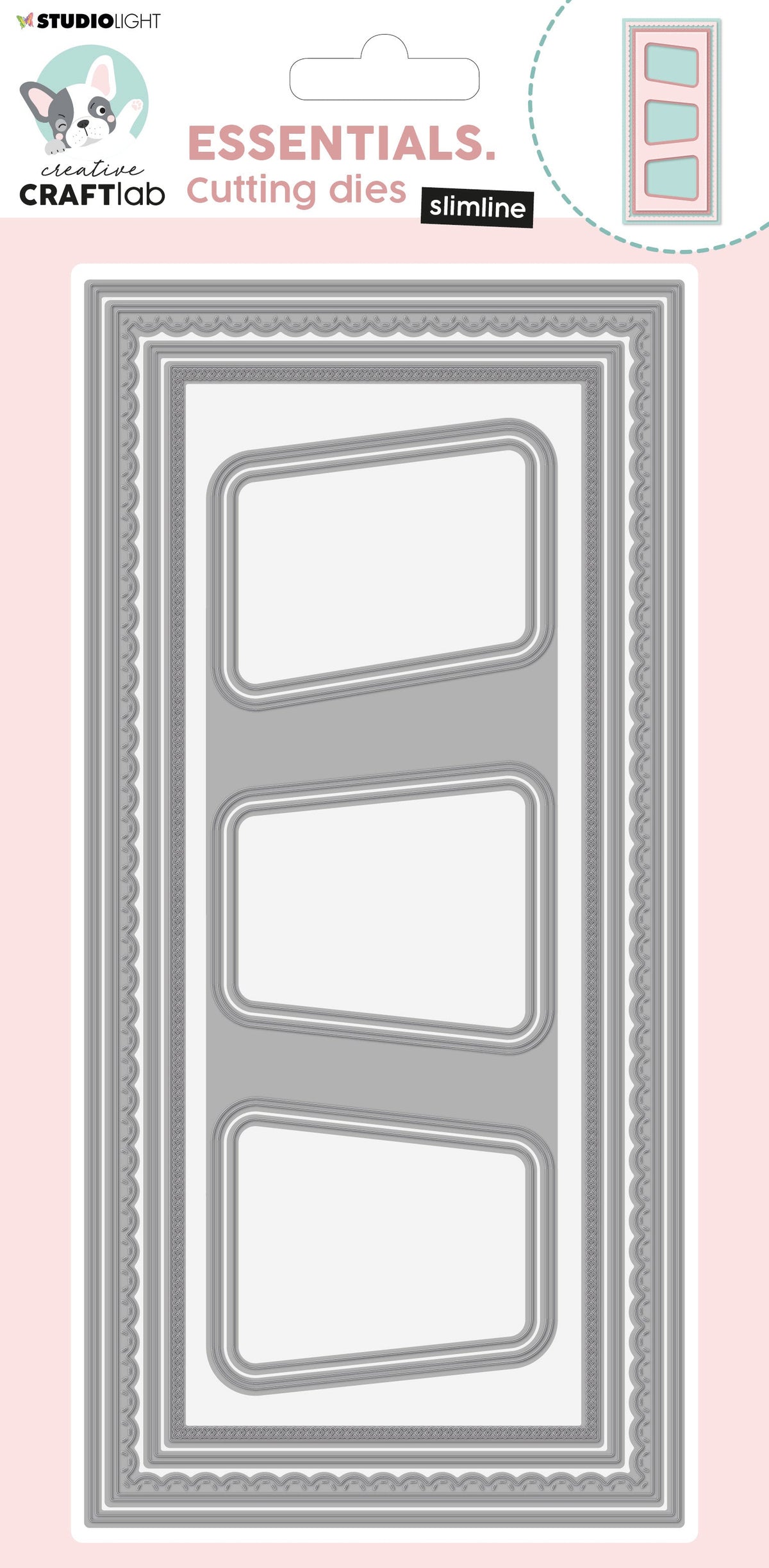 CCL Matrice de découpe Slimline Essentials 164x265x1mm 1 pièce n°208