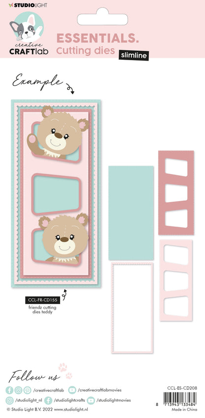 CCL Matrice de découpe Slimline Essentials 164x265x1mm 1 pièce n°208
