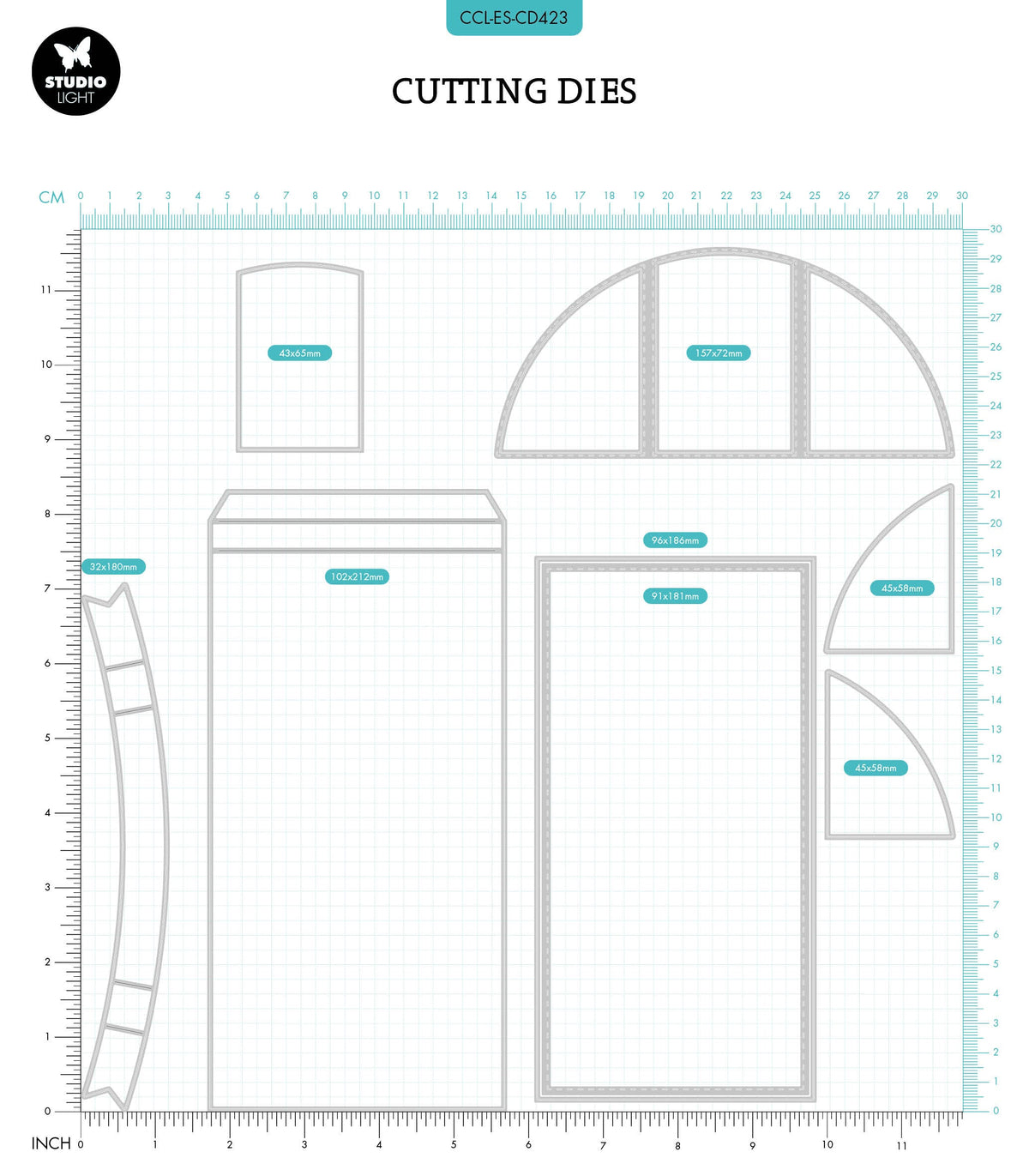 CCL Matrice de découpe Slimline Shadowbox Essentials 212x142x1mm 1 pièce n°423