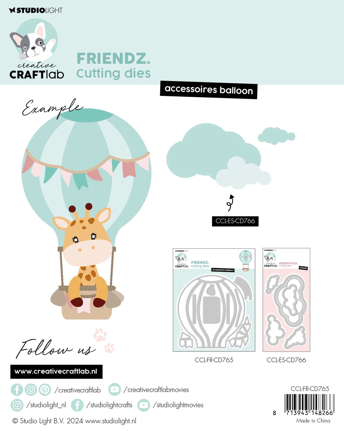 CCL Matrice de découpe Accessoires Balloon Friendz 125x127x1mm 9 PC réf.765