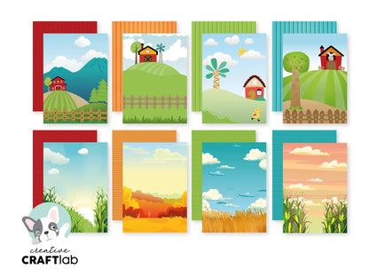 Bloc de papier CCL Design Sur la ferme Friendz 24 feuilles