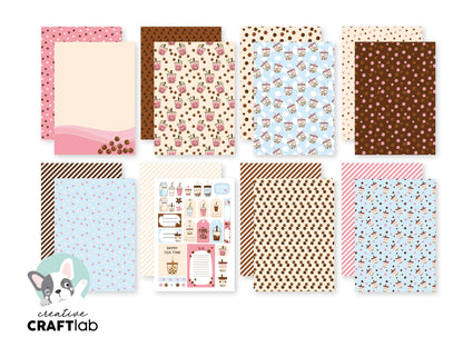 Bloc de papier CCL Bubble Tea Friendz 210x148xmm 24 feuilles n°116