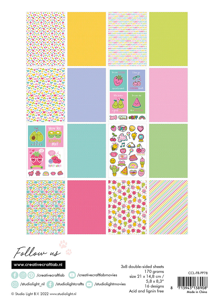 Bloc de papier CCL Better Together Friendz 210x148x9mm 24 feuilles n°78