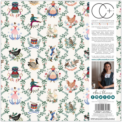 Craft Consortium 12 Days Of Christmas - Bloc de papier 30x30cm