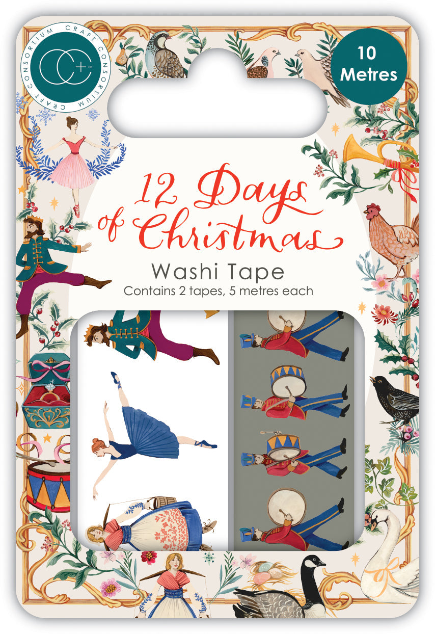 Craft Consortium 12 Days Of Christmas - Ruban adhésif décoratif