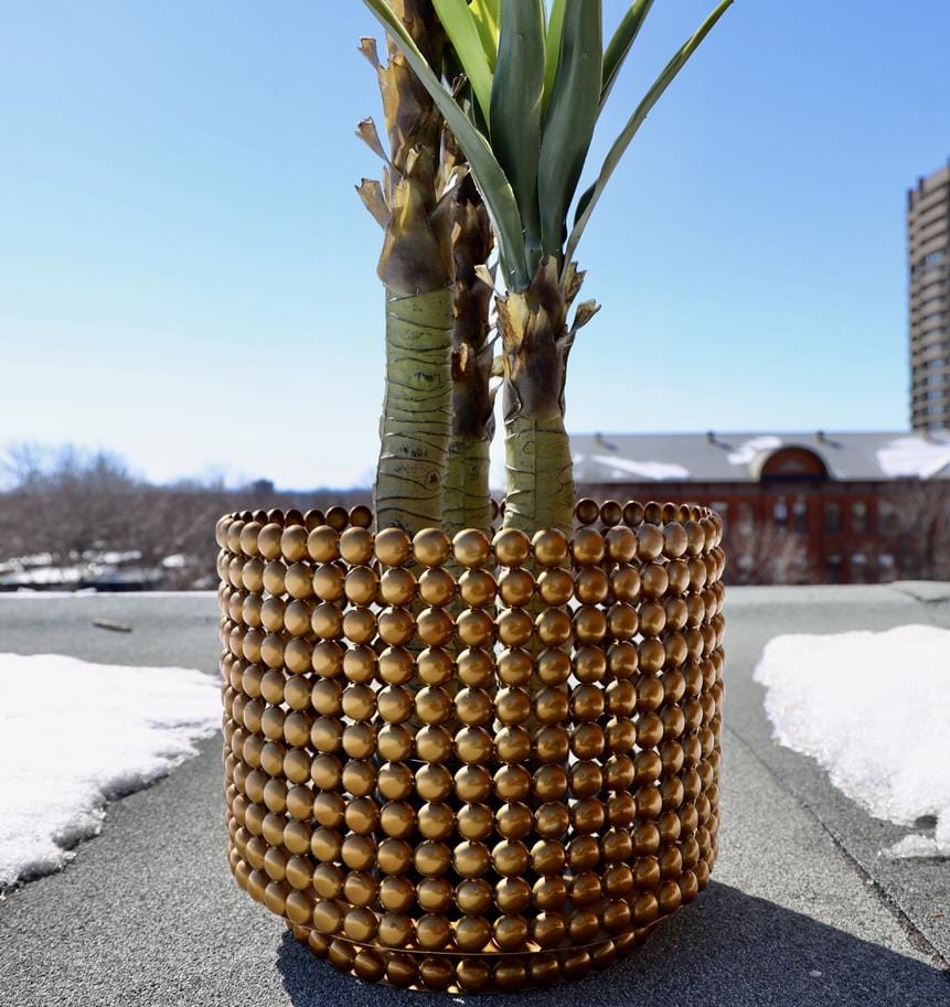 Lany - Jardinière en laiton de style Mid-Century