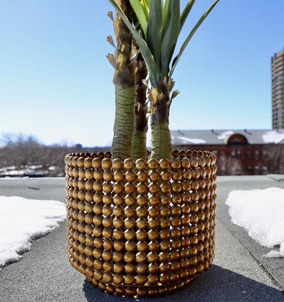 Lany - Jardinière en laiton de style Mid-Century
