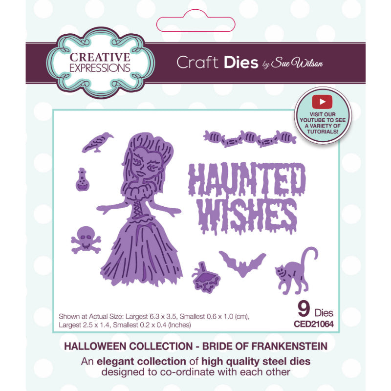 Matrices de découpe Sue Wilson Creative Expressions – La Mariée de Frankie – Halloween