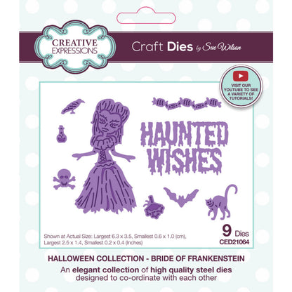 Matrices de découpe Sue Wilson Creative Expressions – La Mariée de Frankie – Halloween
