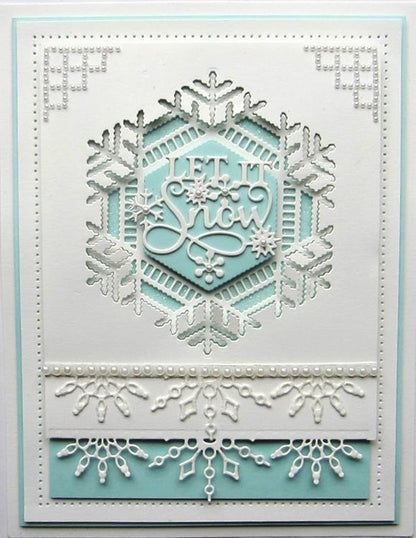 Cadre flocon de neige en dentelle collection festive