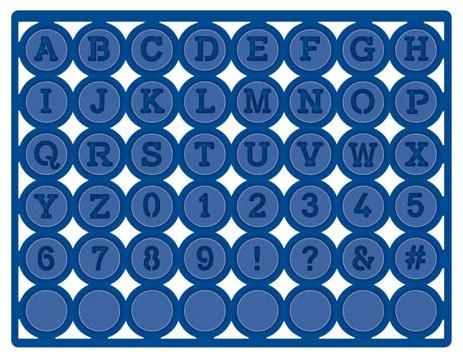 Expressions Collection Matrice de découpe Alphabet Grille Machine à écrire