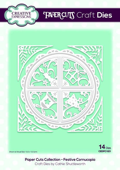 Creative Expressions Matrice de découpe Paper Cuts Collection - Corne d'abondance festive