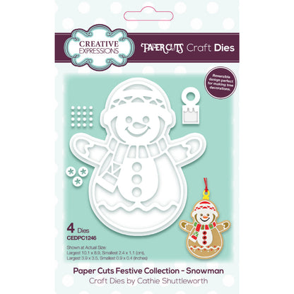 Creative Expressions Matrice de découpe Bonhomme de neige festif Paper Cuts