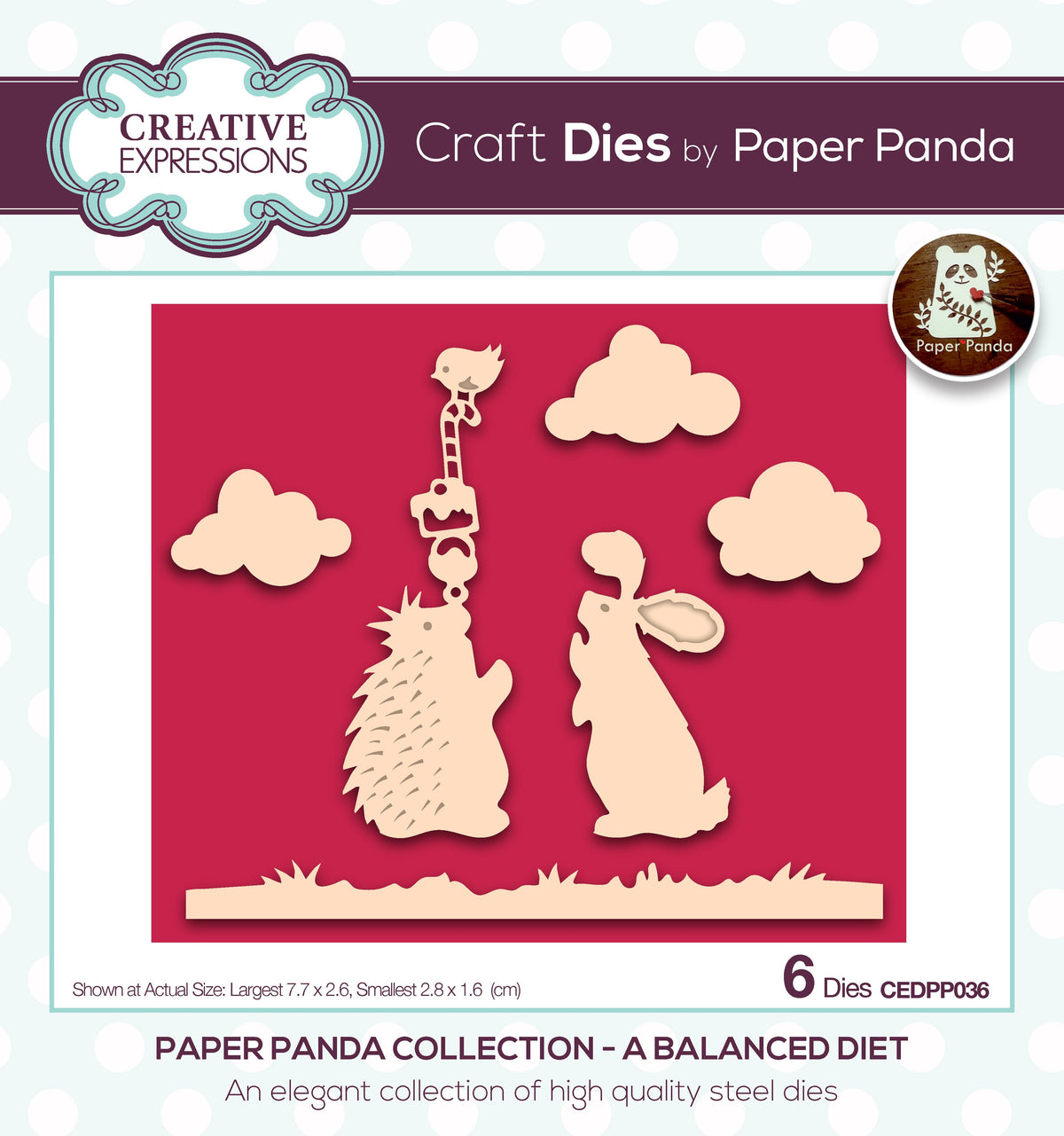 Creative Expressions Paper Panda Matrice de découpe A Balanced Diet