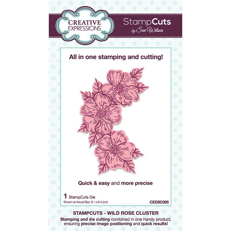 Matrice de découpe et de gaufrage StampCuts Wild Rose Cluster Sue Wilson Creative Expressions