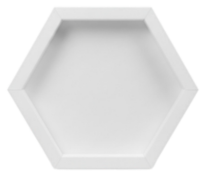 CrafTreat 3D Fold Shapes - Frames White - Hexagon 6pcs