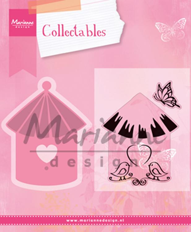 Matrices de coupe/tampons à collectionner - Oiseaux nichoirs