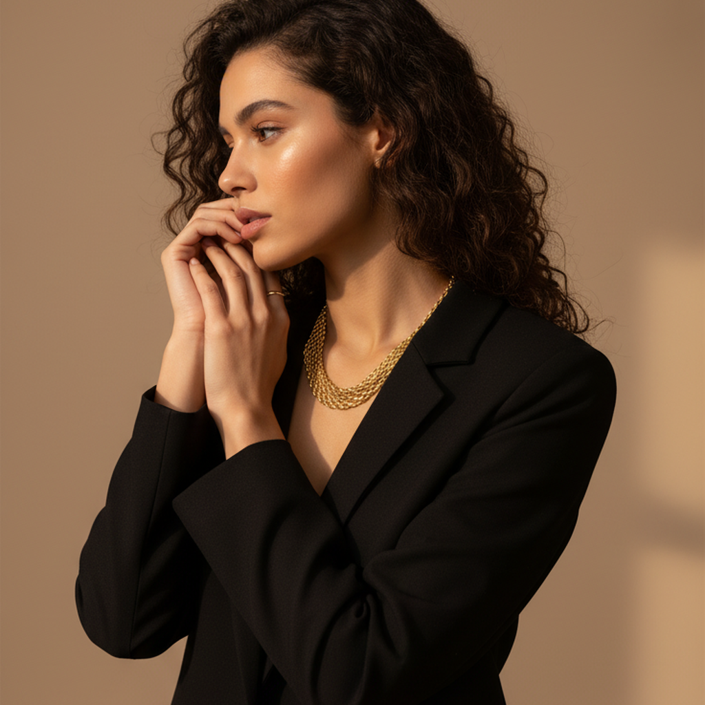 Collier chaîne tressée