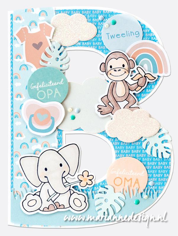 Marianne Design A5 Paper Set - Newborn by Marleen