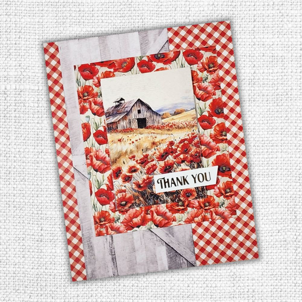 Collection de papiers Pavots de base 30x30 cm 34644
