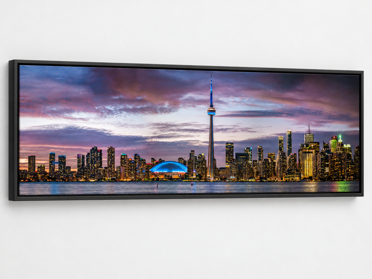 Toronto Sunset | CN Tower & Rogers Centre Canvas Wall Art
