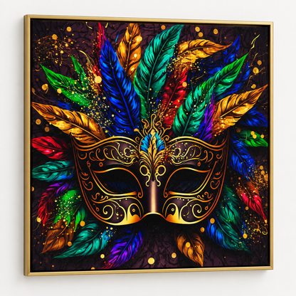 Impression sur toile - Masque coloré - Décoration murale