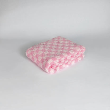 Cotton Candy Check Print Toddler Blanket