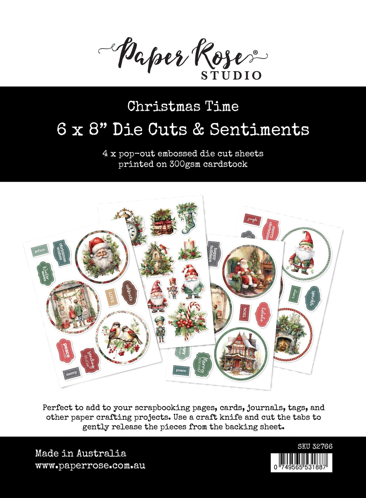 Christmas Time 6x8" Matrices de découpe & Sentiments 32766