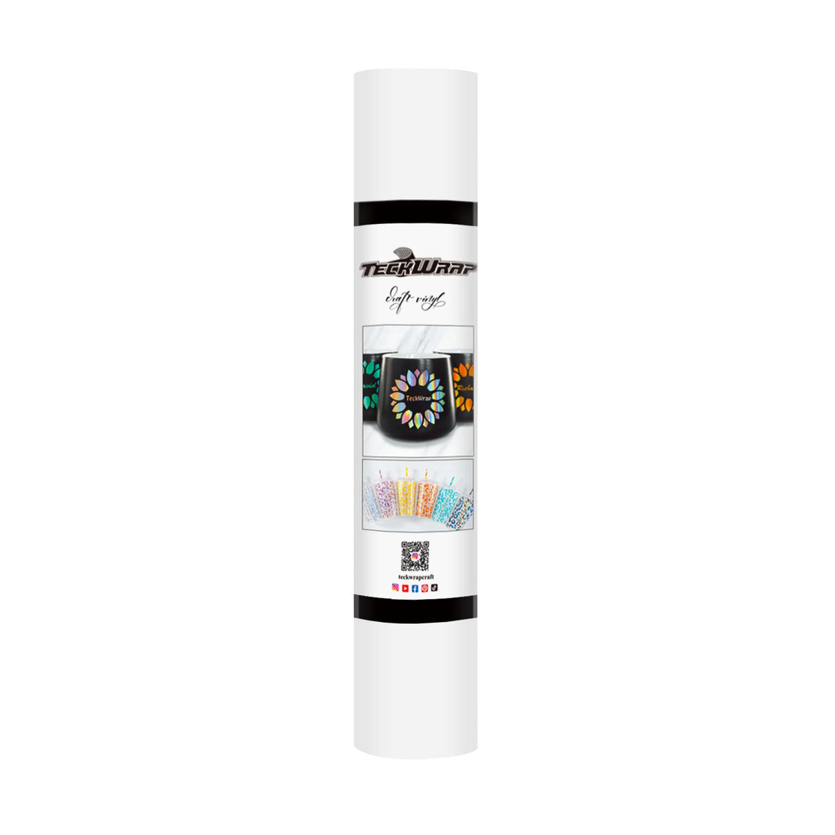 Vinyle adhésif mat TeckWrap - Blanc coco | Idéal pour les projets artistiques, les décalcomanies et plus encore !
