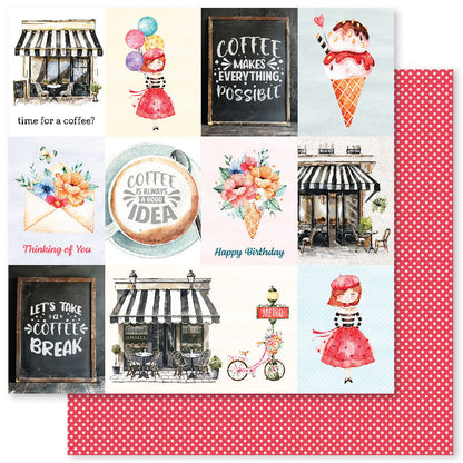 Coffee In Paris Collection de Papiers 12x12 32304