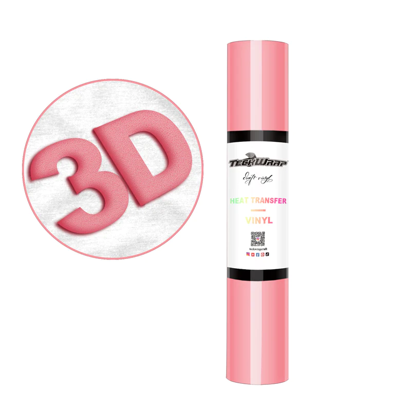 Vinyle de transfert thermique gonflable Teckwrap - Rose Corail | Parfait pour un rendu 3D