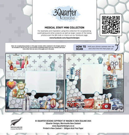 Collection 3 Quarter Designs Personnel Médical Mini 30x30