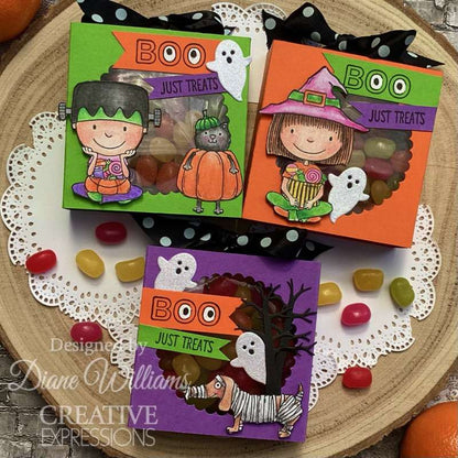 Creative Expressions Jane's Doodles Happy Halloween, Set de Timbres Transparents 10 x 15 cm