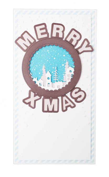 CCL Matrice de coupe Merry X Mas Round Essentials Wordz xl 118x83x1mm 11 PC nr.405