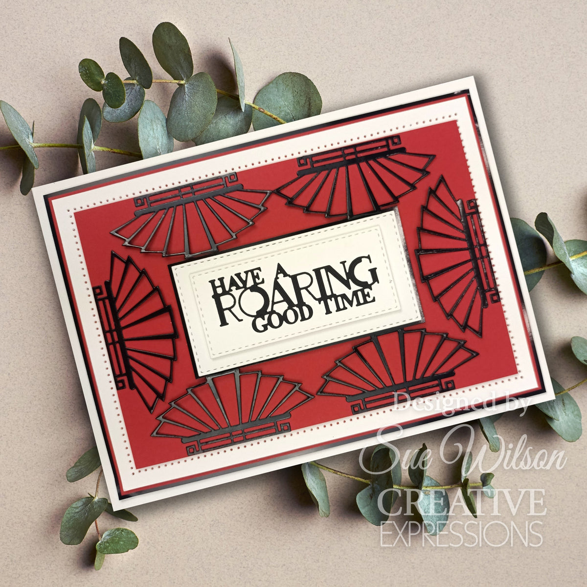 Matrices de découpe Sue Wilson Mini Expressions Art Déco "Have A Roaring Good Time"