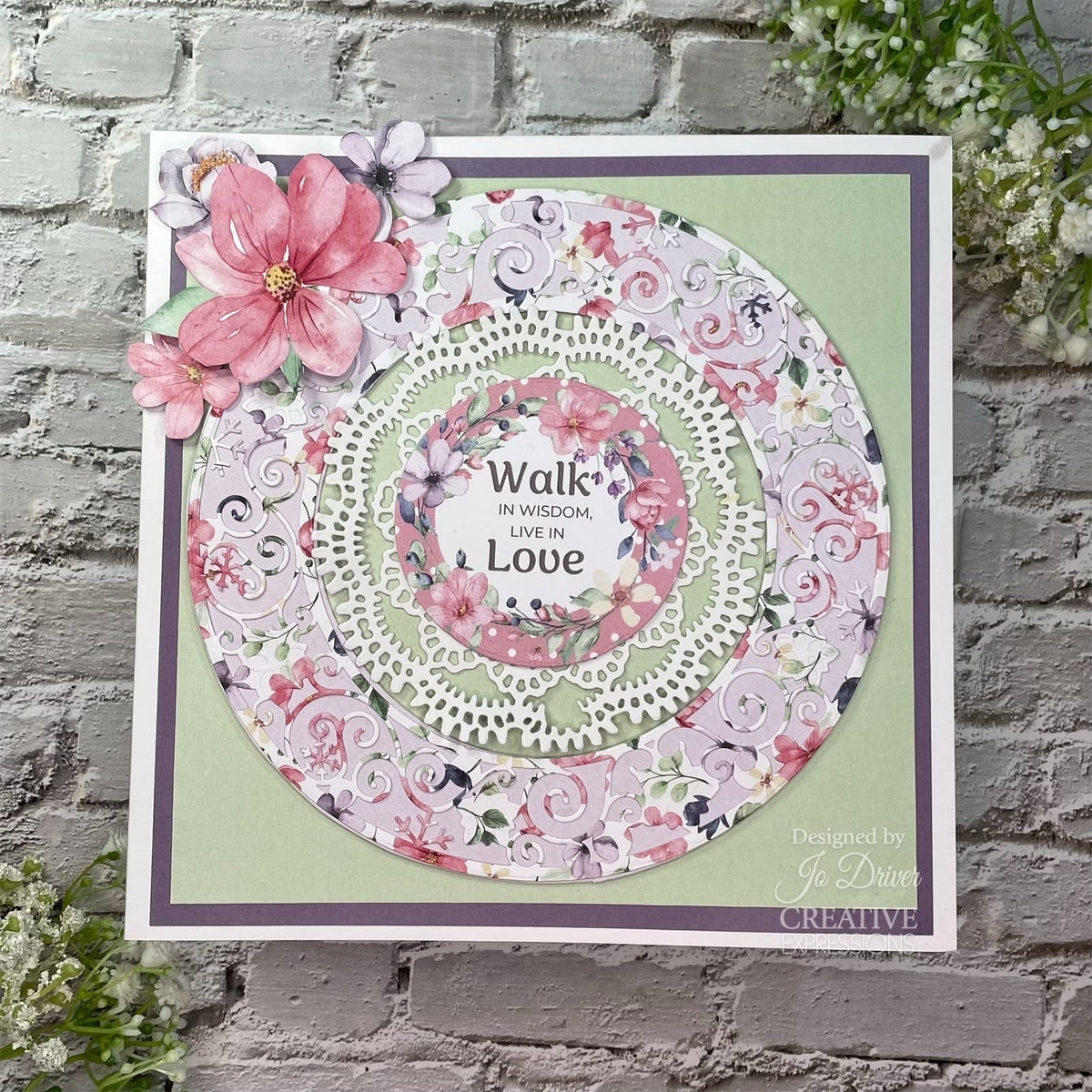 The Paper Boutique Sunny Gardens Bloc de papier 20 x 20 cm