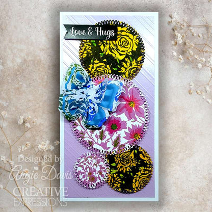 Tampon en caoutchouc prédécoupé Creative Expressions Enamoured Roses 5 1/2 po x 3 3/4 po