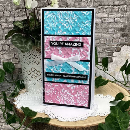 Tampon en caoutchouc prédécoupé Creative Expressions Enamoured Roses 5 1/2 po x 3 3/4 po