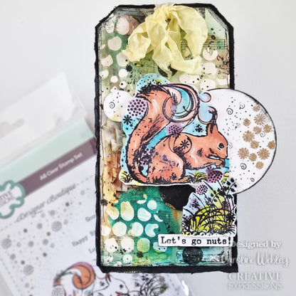 Creative Expressions Designer Boutique Woodland Walk Collection Set de Tampons Transparents A6 Sammy l'Écureuil