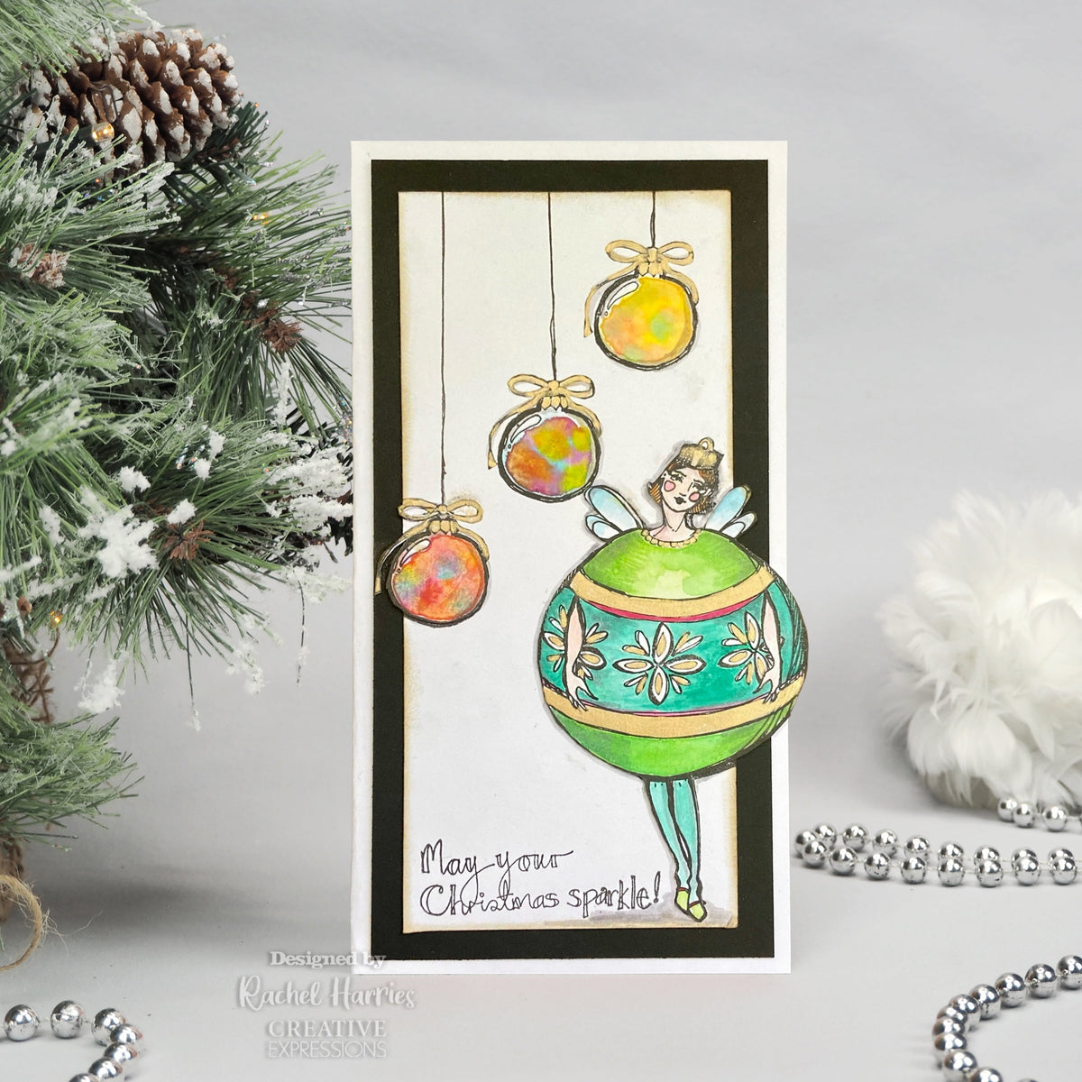 Creative Expressions Jane Davenport Bauble Fairy 15 x 10 cm Set de Tampons Transparents