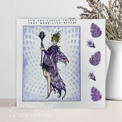 Katkin Krafts Tampons Transparents Cône de Pin 6 po x 8 po