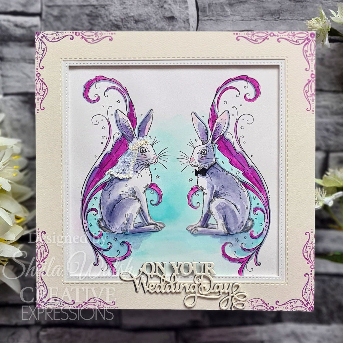 Pink Ink Designs Heavenly Hare, Set de tampons transparents 15,24 x 20,32 cm